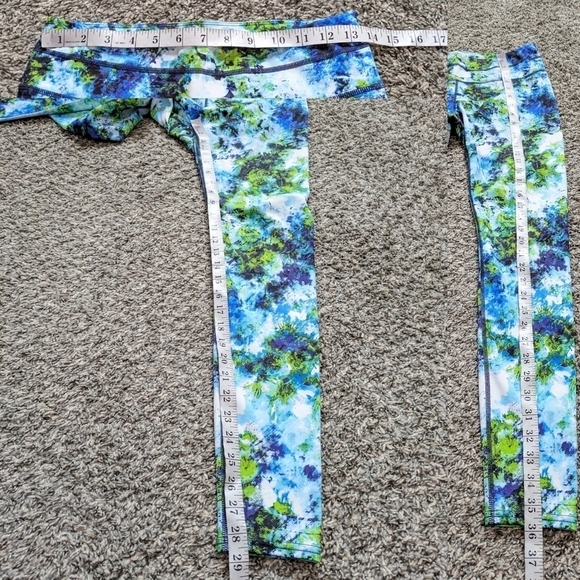 Athleta blue green exercise workout leggings S - Picture 9 of 12